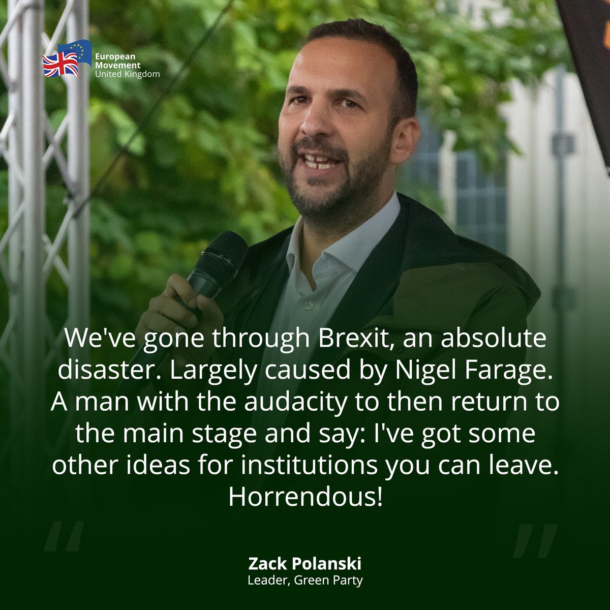 Zack Polanski is right. Brexit was a disaster that broke trust and left Britain weaker. Now the same voices want us to leave the European Convention on Human Rights. We should have learned by now what happens when we trust them.