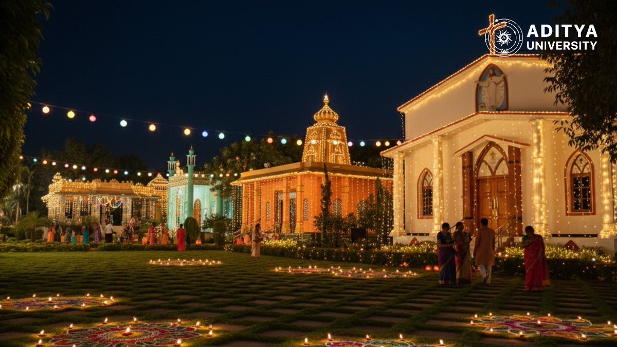 adityauniv's tweet image. This Diwali, we're celebrating the triumph of light and knowledge with a futuristic twist! 💡

#AdityaUniversity #DiwaliVibes #HappyDiwali #Diwali2025 #AILightings #FestivalOfLights #AdityaGlow #RisingToNewHorizon