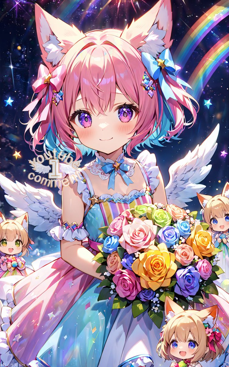 【 🌠🌃 お祝いお祝いっ 🪽🌈 】

  『 翼さん 🌟 
　　おめでとうございまぁす 💐 』

           💌 ALTは雑記とか色々 💕
  🏵️🐦 ※AIイラストつくろっ 🎨🎀