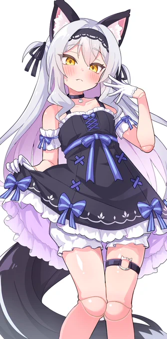 マスターに挨拶するけもみみドールちゃん