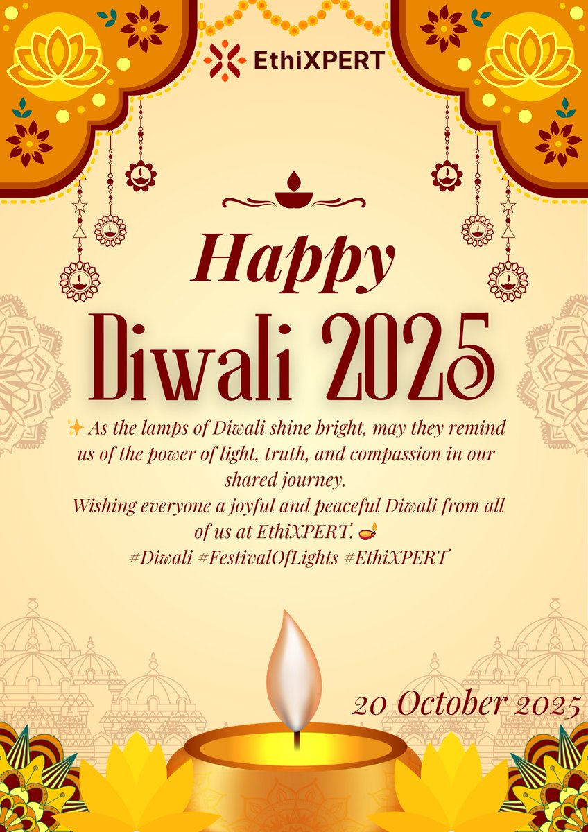 Celebrating the festival of lights with gratitude and good wishes from the EthiXPERT family 🌼