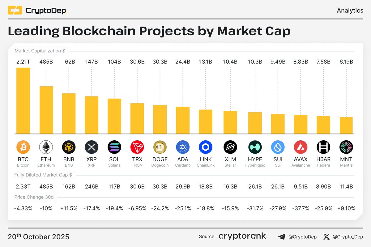 ⚡️ Leading Blockchain Projects by Market Cap $BTC $ETH $BNB | KuCoin