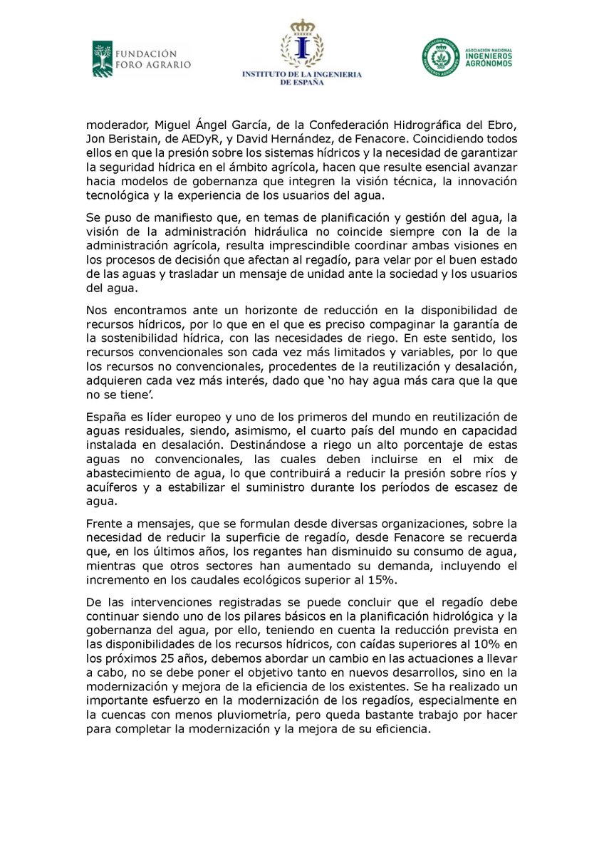 📅 El pasado 9 de octubre celebramos la jornada “La sostenibilidad e innovación como elementos indispensables de la resiliencia del regadío”.

📄 Consulta las conclusiones completas aquí 👇