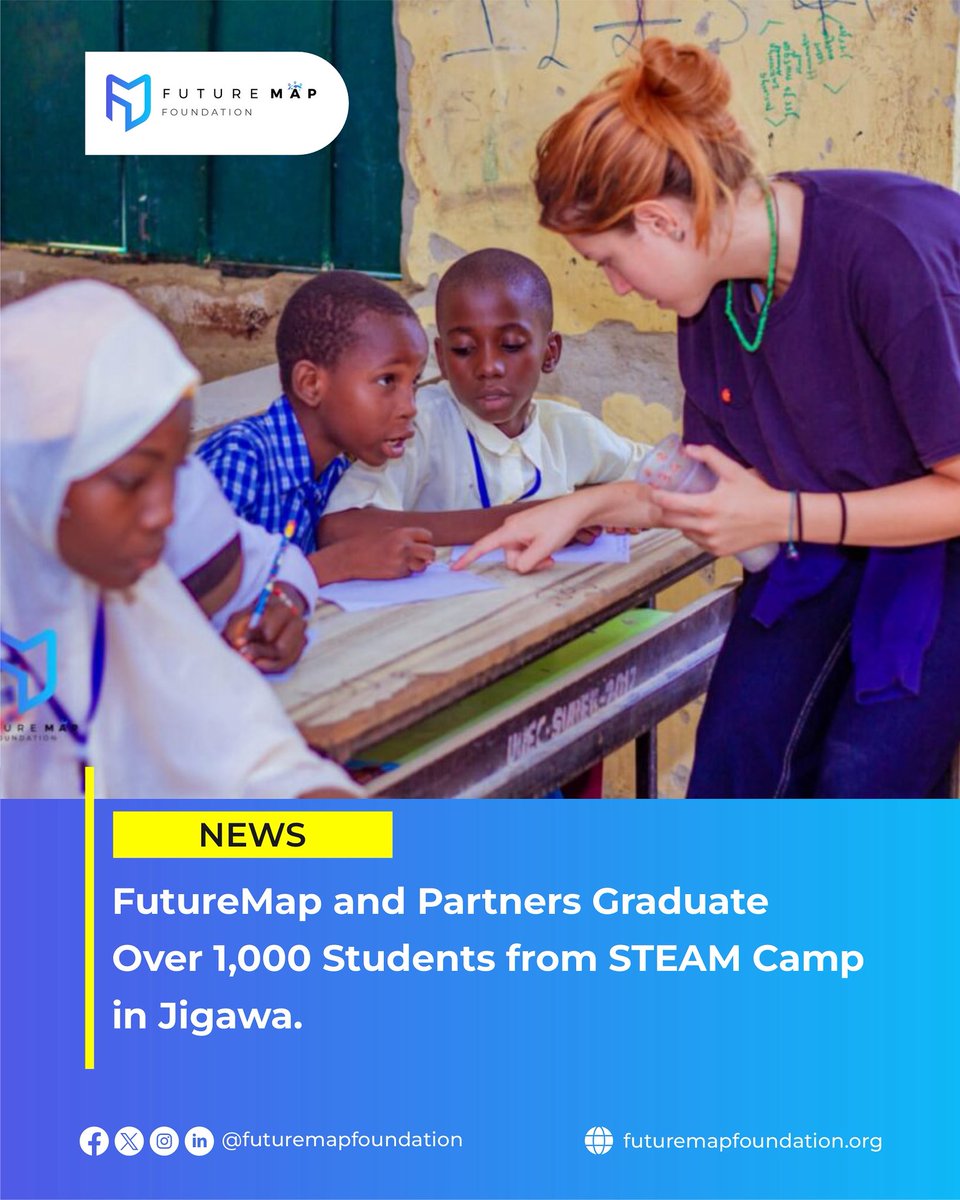 FutureMap and Partners Graduate Over 1,000 Students from STEAM Camp in Jigawa.

Read more here:  techdigest.ng/futuremap-grad…