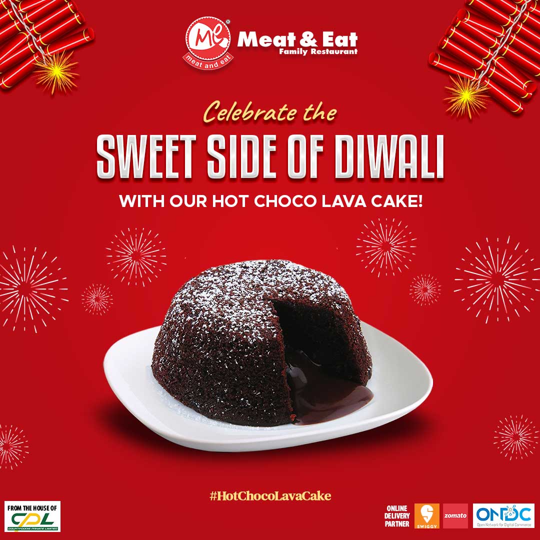 #HotChocoLavaCake #ChocoLavaCake #DiwaliDelights #DiwaliSpecial #FestivalOfLights #SweetCelebrations #ChocolateLovers #TasteOfHappiness #MeatAndEat #MeatAndEatSpecials #MeatAndEatDelights #MeatAndEatMoments #MeatAndEatFlavours #TasteOfMeatAndEat #DiwaliWithMeatAndEat #Diwali