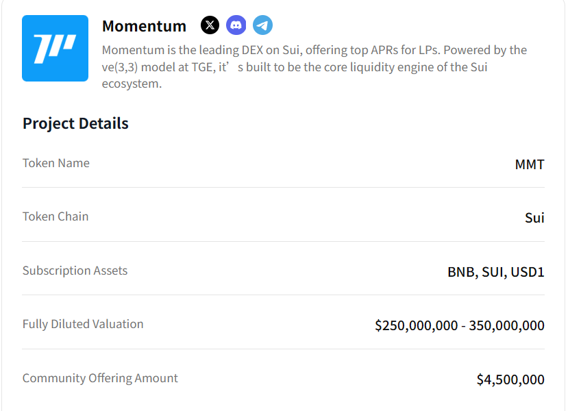 1. MMTFinance)
质押 USDC 的快照即将到来。
 仅剩最后一周，还没存入的用户需要抓紧时间。
2. BuidlPad 请务必留意：
周二：UGC（用户生成内容）提交截止。
KYC（身份认证）通道开放。
周五：KYC 认证与认购同时结束。
本周末前：确保账户资金准备就绪
<a href="/buidlpad/">Buidlpad</a>
<a href="/MMTFinance/">MomentumⓂ️Ⓜ️T</a>
$MMT