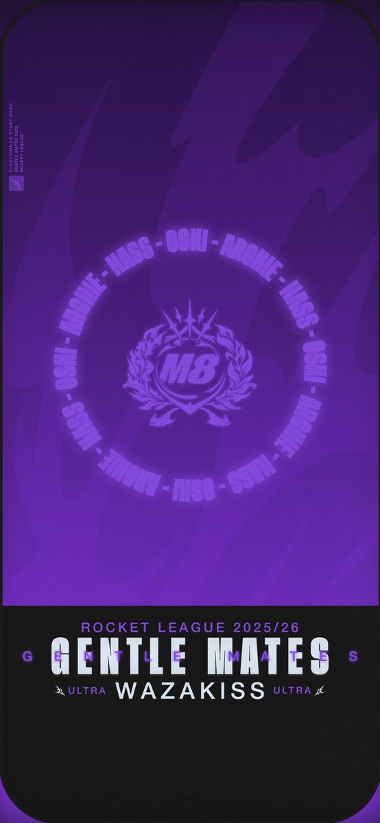 WazaKissDesign's tweet image. Hello tout le monde !
Aujourd'hui c'est un nouveau wallpaper @gentlemates
Inspirer de la DA du Roster Rocket League.
En espérant qu'il vous plaise !
Ah et il est dispo avec votre pseudo🔥 :
Follow
RT ce Tweet
Et un p'tit com avec le pseudo de votre choix. 😉
Bonne soirée !😁