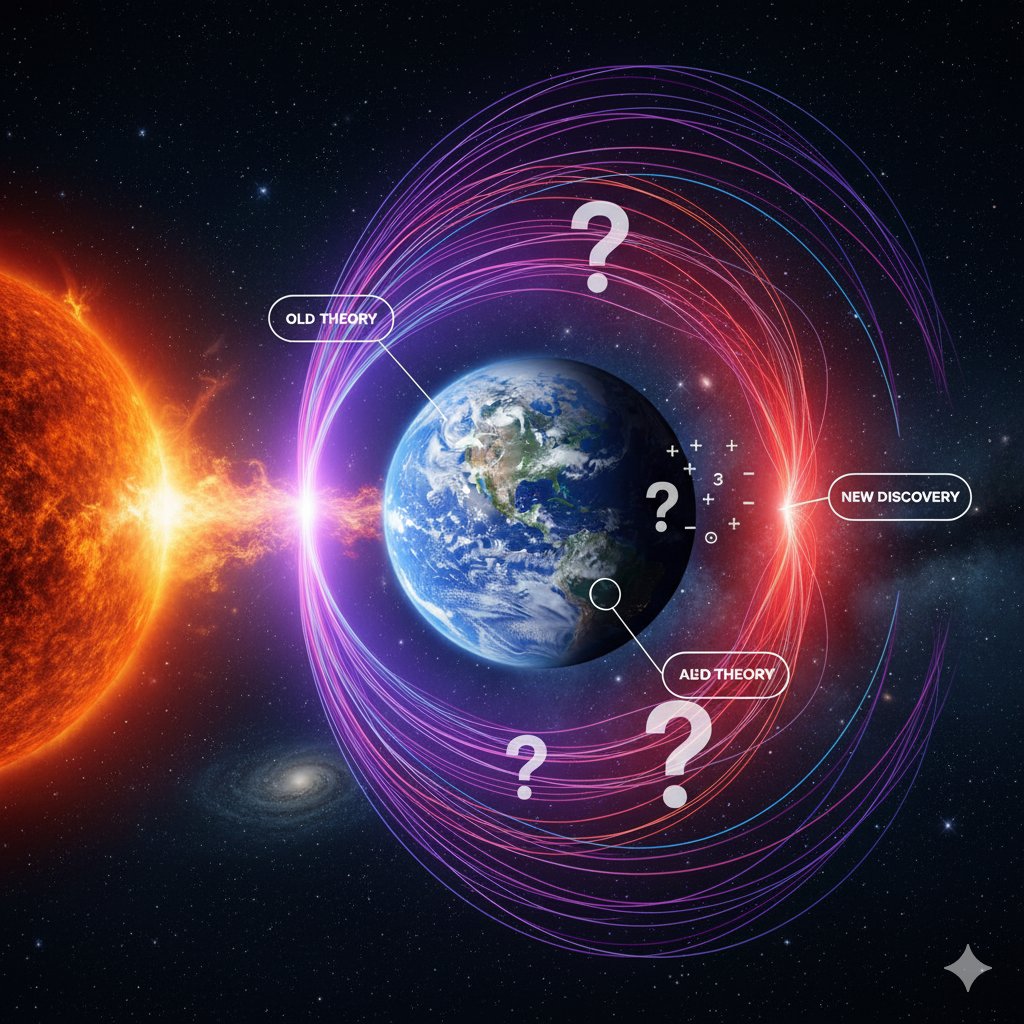 60 साल पुरानी Science गलत साबित🤯।क्या हम इतने सालों से इसे गलत समझते आ रहे थे?

आसमान Magnetosphere नामकी एक अदृश्य ढाल है जो हमें
सूरज की खतरनाक हवाओं और किरणों से बचाती है। 

इसके बिना धरती का वातावरण उड़ जाएगा और ज़िंदगी खत्म हो जाएगी।

पहले माना जाता था कि सूरज की तरफ वाला