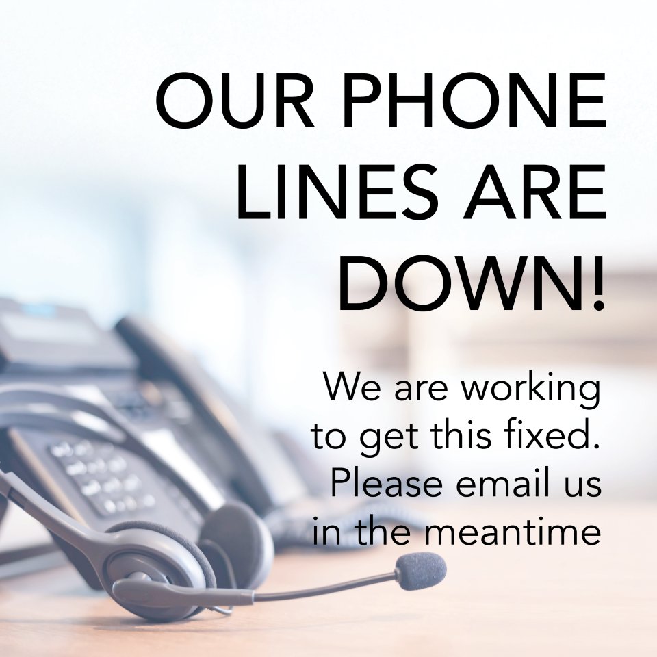 📢 PHONE LINES DOWN!! 📢

Due to national blackouts, our customer service lines are currently down.

Our team are working hard to resolve the issues, please email custservice@carrier.com with your contact details our team will get back to you as soon as possible.
#CustomerService