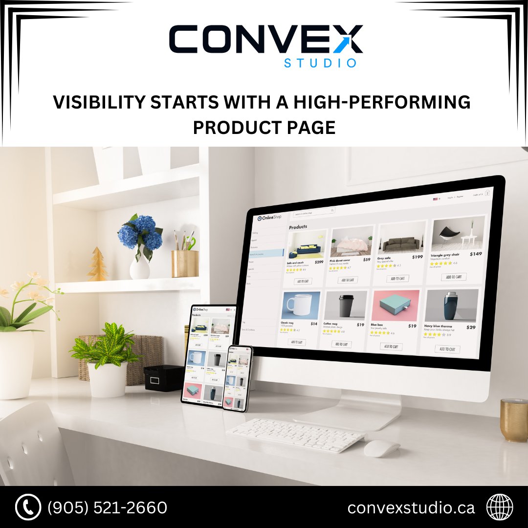 ConvexStudio's tweet image. Visibility starts with a high-performing product page.
Our SEO framework improves how your product pages are indexed, ranked, and engaged with—enhancing both discoverability and conversion rates.
📞 Connect with us: (800) 949-1830
🌐 Details: bit.ly/33mPDeo