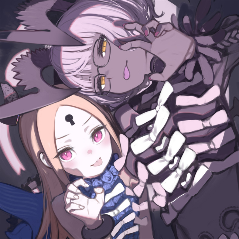 kuroboshi's tweet image. 10周年記念の英霊祝装アビーちゃんとモレーさんを描いたよ