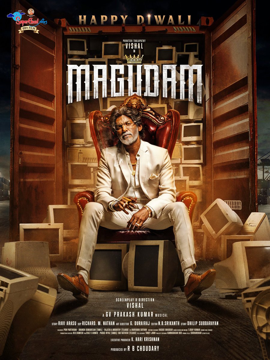 VishalTrends_'s tweet image. The Second Look of #Magudam / #Makutam🔥💣

Screenplay &amp;amp; Direction #Vishal 💥

@VishalKOfficial #PuratchithThalapathy
