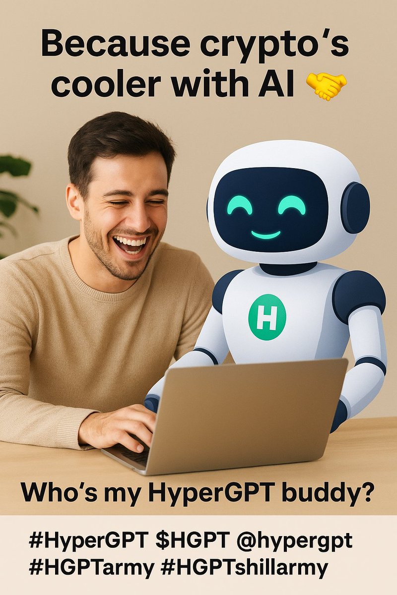 anyang_lov62326's tweet image. Because crypto’s cooler with AI 🤝.”
 “Who’s my HyperGPT buddy?”
#HyperGPT $HGPT @hypergpt #HGPTarmy #HGPTshillarmy