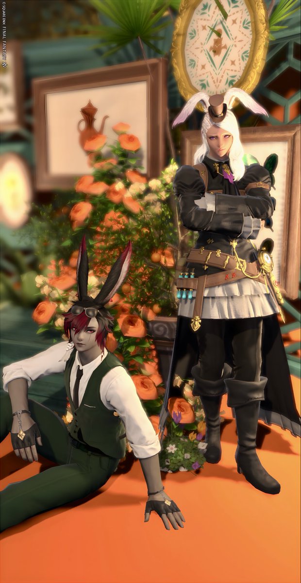 p_t_xiv's tweet image. 🏷️ #FF14_pom
🌇🌿🐰
 #FF14SS  #うさお  #3顔うさお  #ヴィエラ  #ヴィエラオス