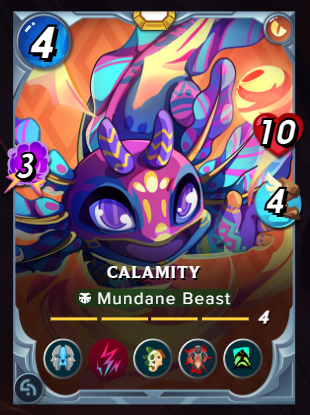 splinterlands's tweet image. 🌟 New Card Drop Today: CALAMITY 🌟

From the Mundane Beast bloodline comes Calamity, a powerful shapeshifter whose unique ability allows her to be treated as all bloodlines. No matter the battle, she adapts and dominates.

Best of luck to everyone who participated in the…