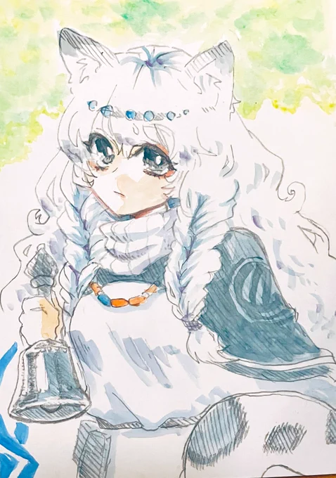 鉛筆の落書きあったからプラマニクス塗ってみた #アークナイツ