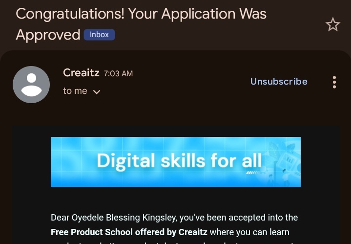 kingycode's tweet image. I'm sooo excited to share that I’ve been accepted into the Free Product School by @creaitzhub
It’s really a new chapter of growth and mastery, and I can’t wait to share what I’ll be learning with you all🤭