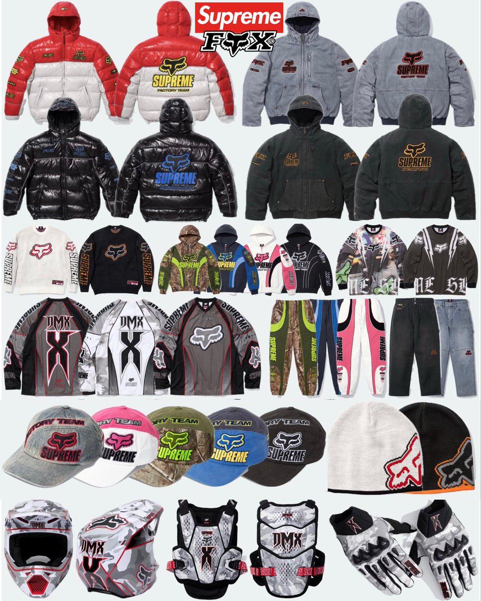 Supreme/Fox Racing Official images of the collaboration set to