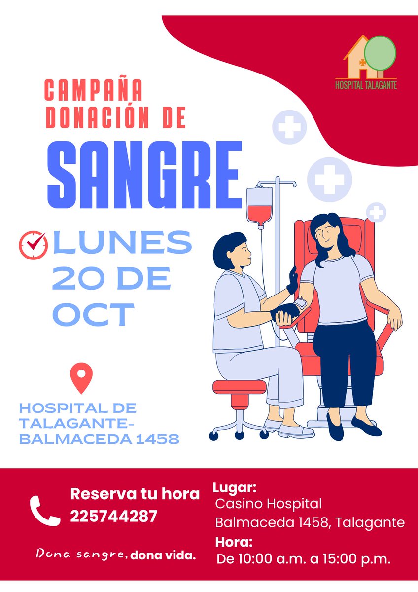 📍 INFORMACIÓN  -NO TE OLVIDES !!! ESTE LUNES 20 CAMPAÑA DE DONACIÓN DE SANGRE