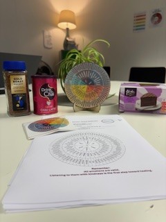 ProjectSaoirse's tweet image. Today&apos;s group was about emotions-emotions make us human. The highs remind of us of joy and lows teach us growth 🦋

Talking about how we feel connects us, finding the balance through Chai tea, coffee and cake 🍰💜