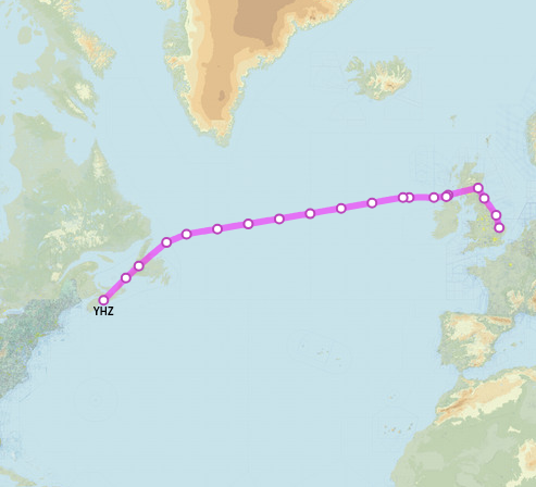SirListenalot's tweet photo. ~1330z #KC135 #AE058F #BLUE70 (Mildenhall - Bangor) is dragging two "SW" #F16's #TABOR45-46 (Lakenheath - Shaw). I expect another tanker to take over at Halifax (YHZ) https://t.co/X1EgEkoUpc