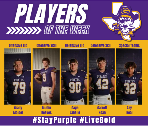 Congratulations to Last Week's Varsity Players of the Week!