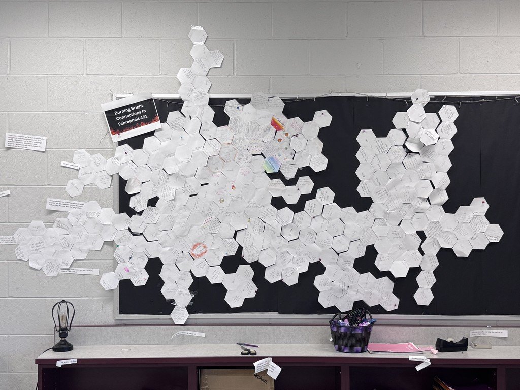 🔥Things were buzzing in Ray McAdams’ classroom! Students took on a fun, five-class “beehive” project linking Fahrenheit 451’s themes, characters, quotes, and deeper symbolism. 📚