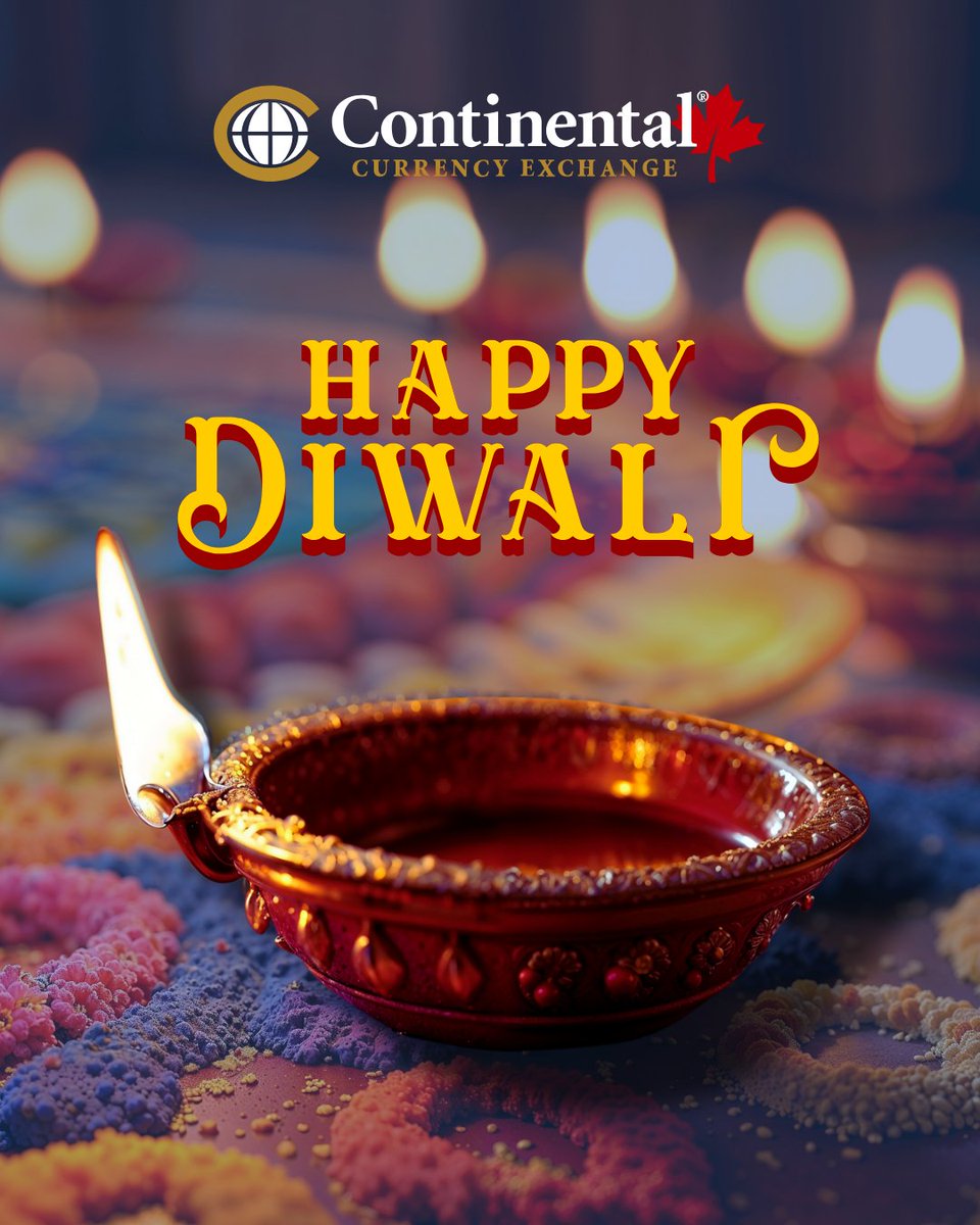 Wishing everyone celebrating a bright, joyful, and prosperous #Diwali!
May your days be filled with light, love, and happiness.
#Continental Currency Exchange #HappyDiwali #FestivalOfLights