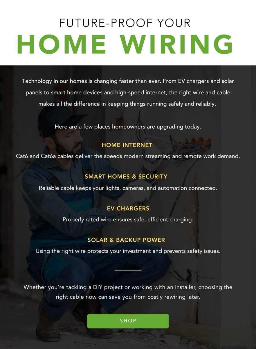 wire_and_cable's tweet image. 🔌 Future-proof your home with the right wiring. From streaming and smart security to EV chargers and solar power, quality cable keeps everything running safely and efficiently. 👉 Shop now hubs.ly/Q03JrTs00

#HomeWiring #HomeTech #SmartHome #SolarPower