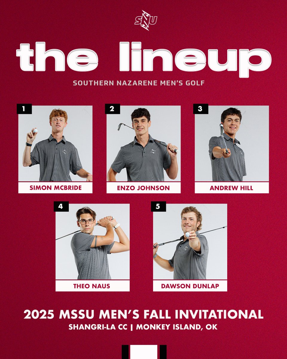 𝑹𝒆𝒂𝒅𝒚 𝑻𝒐 𝑮𝒐 👏

⛳️ 2025 MSSU Men's Fall Invitational
📍Monkey Island, OK
📊 tinyurl.com/ybfrrxz2

#BoltsUp⚡️
