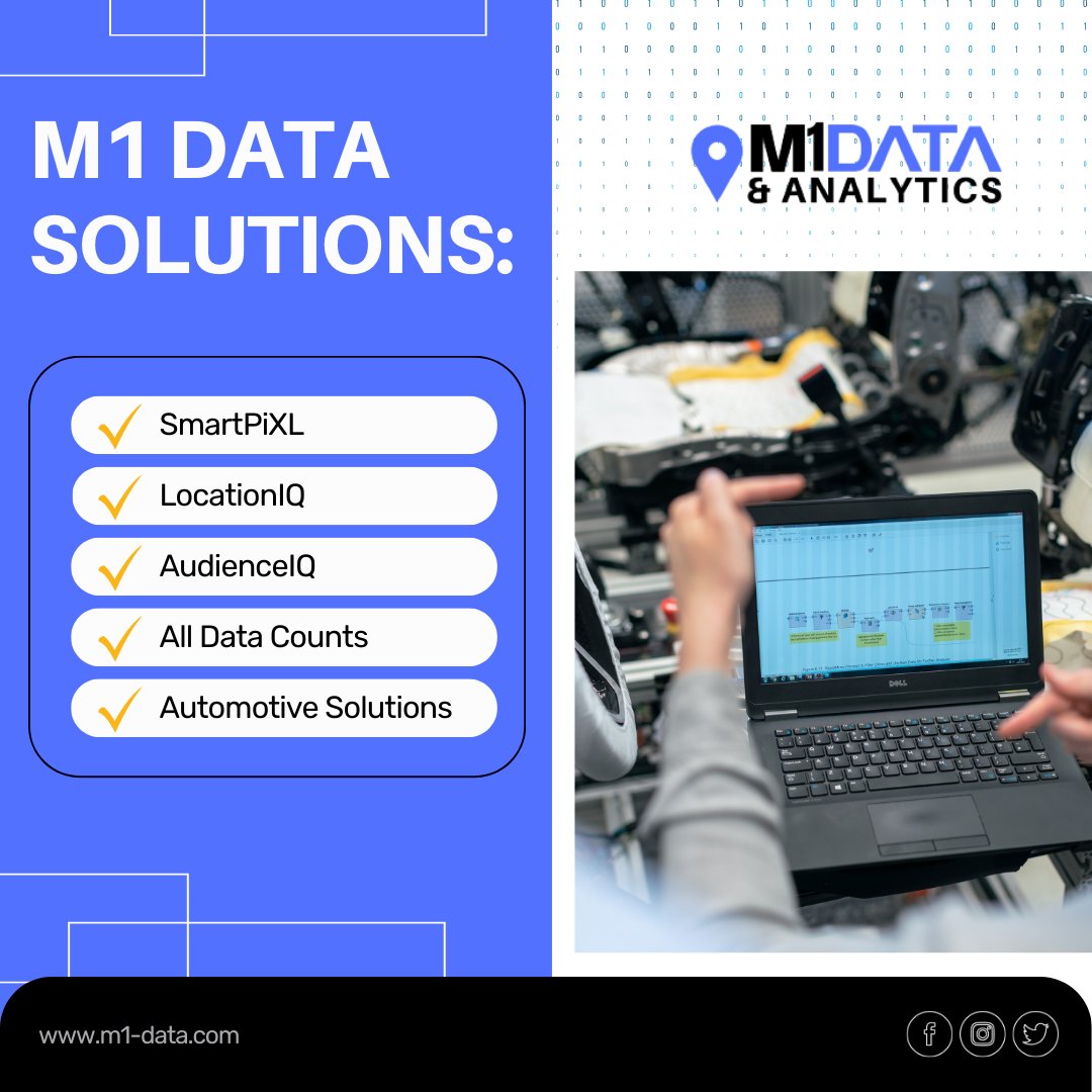 M1Data's tweet image. Data-driven success starts here! ✨
M1 Data offers cutting-edge solutions to help businesses target, engage, and grow.
 🌐m1-data.com
#DataSolutions #DataMarketing #BusinessGrowth