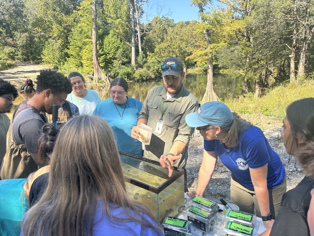 pcssdschools's tweet photo. 🚰 With guidance from Central Arkansas Water’s watershed management team, students from Maumelle and Robinson High Schools' AP Environmental Science classes got hands-on with science at Lake Maumelle—Central Arkansas’s primary drinking water source! 💧 https://t.co/Aeiz4J6K2d