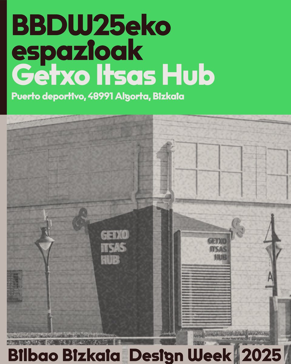 Bilbao Bizkaia Design Week 2025
Larrialditik biziberritzera
Getxo Itsas Hub-ek, Getxon, itsas industria bultzatzen du biziberritze-diseinuarekin eta itsas ingurunea zaintzen eta birsortzen duten proiektuekin.
AZA 20-28
#BBDW25