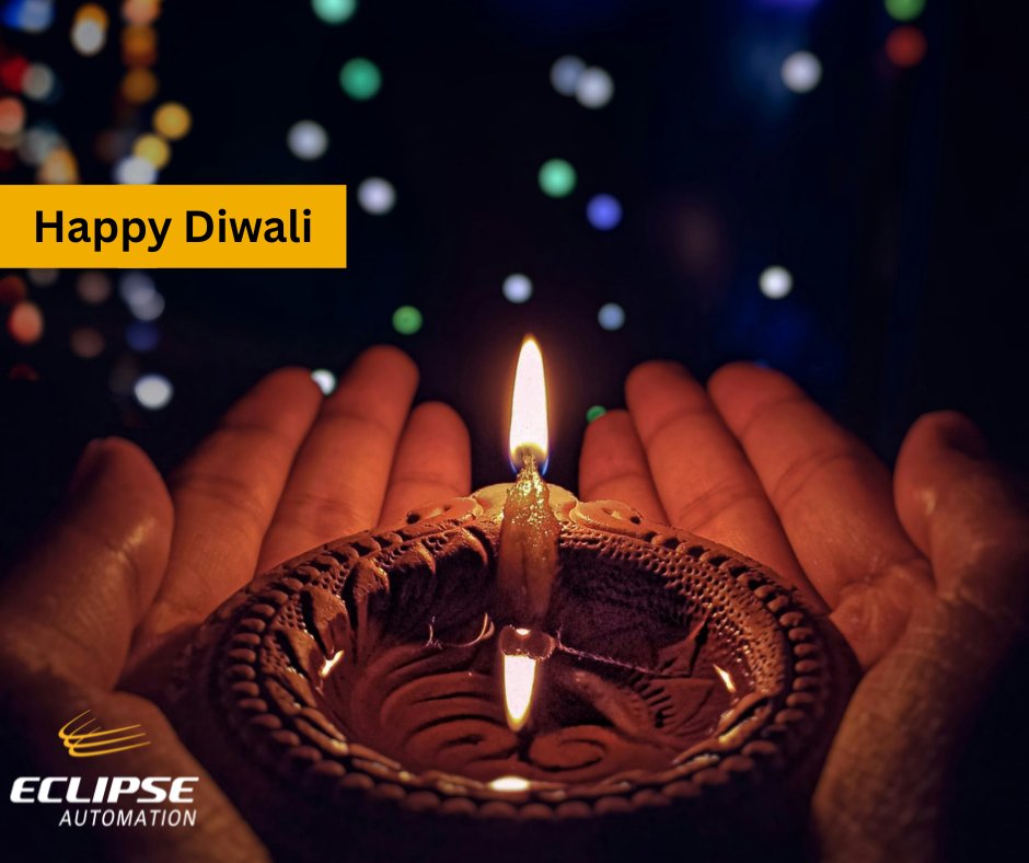 eclipseautomate's tweet image. ✨ Happy Diwali! ✨
Let the festival of lights inspire innovation and illuminate the path to progress. At Eclipse Automation, we design and build solutions that empower people and industries to thrive.
#EclipseAutomation #Diwali #FestivalOfLights #Innovation
