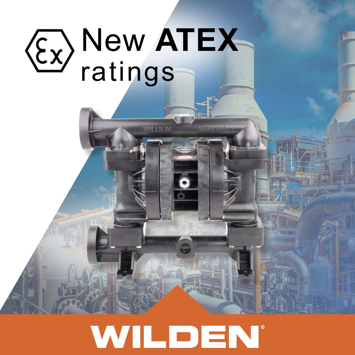 Same trusted configuration, new ATEX ratings. 

The conductive polypropylene and PVDF pumps from Wilden® allow the bolted plastic Pro-Flo pumps to be used in ways they never have before: ow.ly/uT3T50XbUcZ