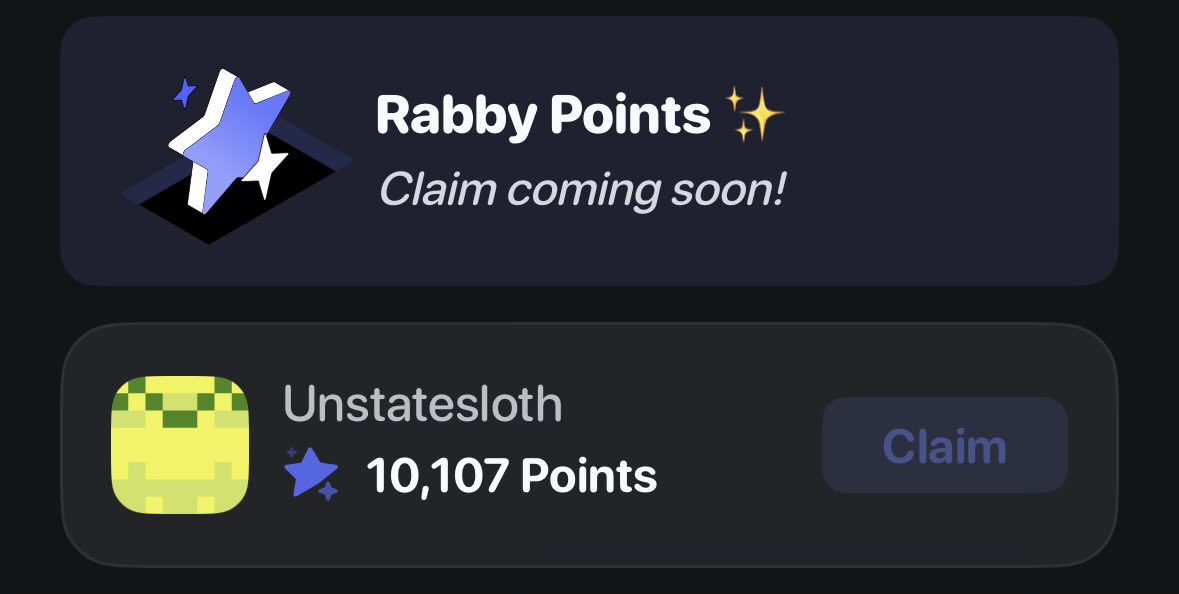 Se viene los puntos de Rabby Wallet 🪂