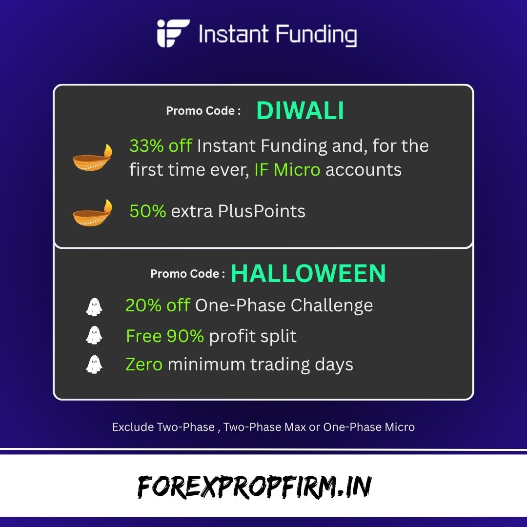 forexpropfirm_'s tweet image. 💵 Instant Funding Promo Code

👉33% Off ( Instant Funding and IF Micro accounts ) 
Promo Code : DIWALI 

👉20% ( One Phase Challenge )
Promo Code : H ALLOWEEN

Link : instantfunding.com/?partner=5110

#instantfunding #forexsignal #forexmarket #forexprofit #forextrader #propfirmtrader