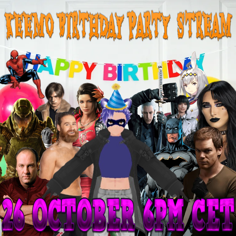 Keemo_P_Lotor's tweet image. HEY EVERYONE!!

You are hereby invited to my birthday party stream on the 26th of October at 6pm CET.

Cake, Gaming and hanging out with friends.

All that and more on my stream!