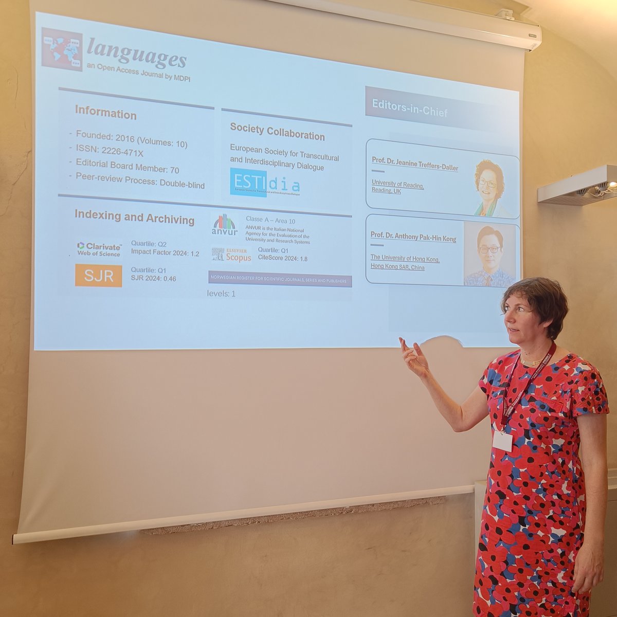Languages_MDPI's tweet photo. 🌟 Languages Mdpi is delighted to announce that we sponsored our Guest Editor, Dr. Vladislava Warditz, with a travel grant to participate in the 20th Annual Meeting of the Slavic Linguistics Society #SLS20 in Verona!
#travelgrant #languagesmdpi #openaccess #AcademicPublishing https://t.co/5oRt2J9kFV