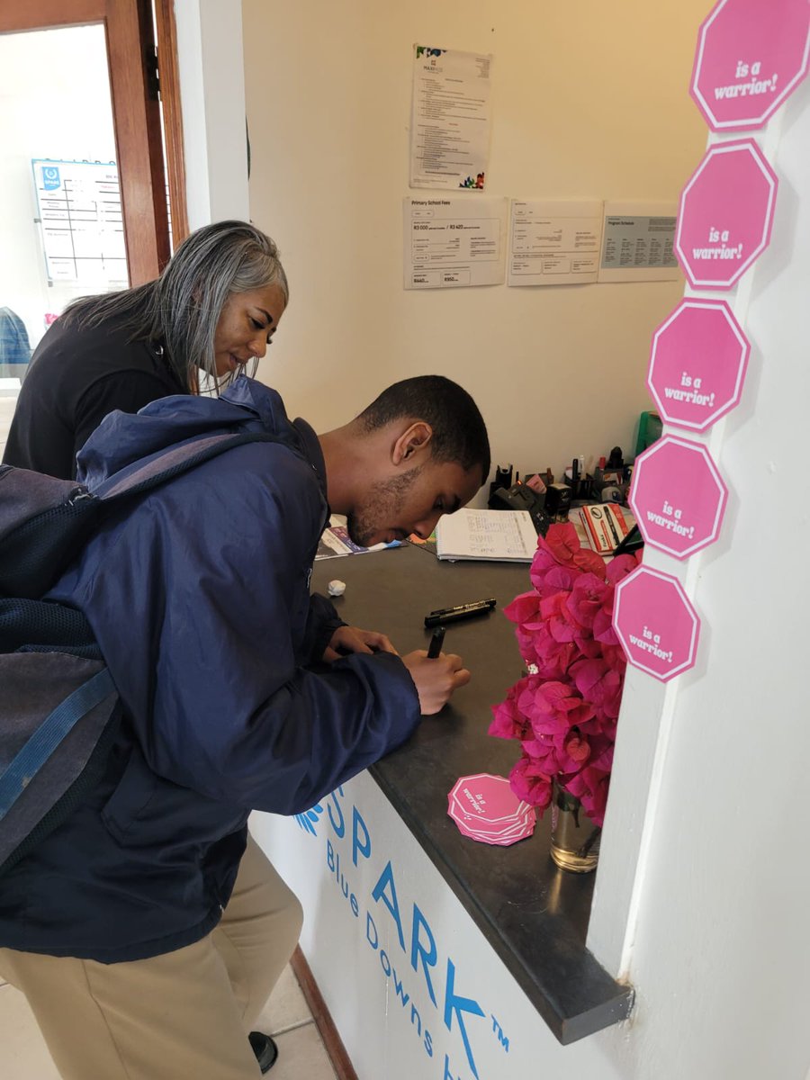 SPARK Blue Downs High Stands with Cancer Warriors! 🌸

In honour of Breast Cancer Awareness Month, SPARK Blue Downs High created a Warrior Wall in their reception area. This is a space where scholars, staff, parents, and visitors can celebrate and remember their loved ones who