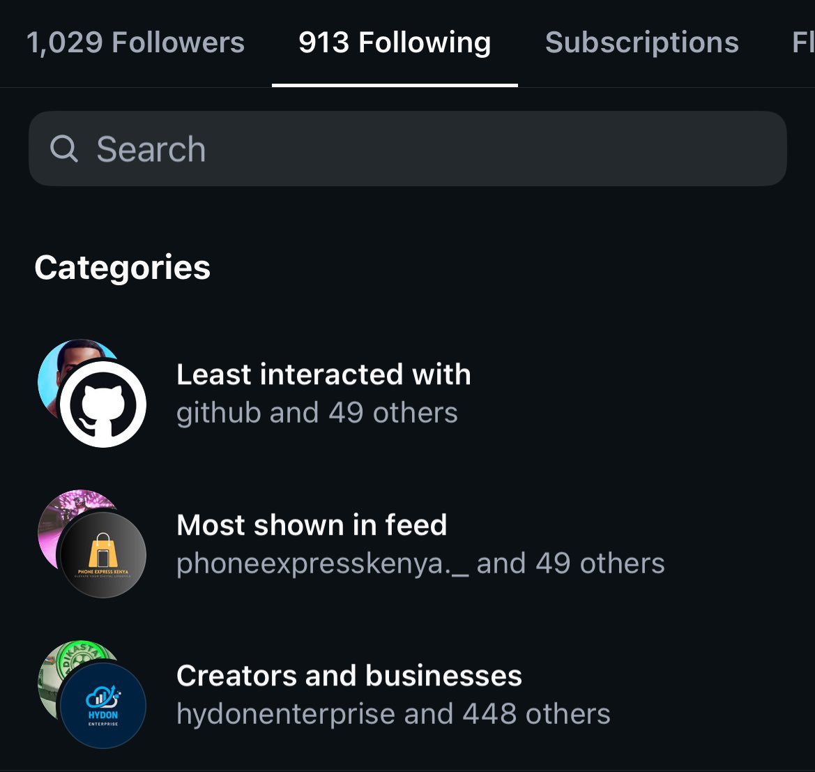 This is some good feature on Instagram.
Just realized it even shows recently deactivated accounts.