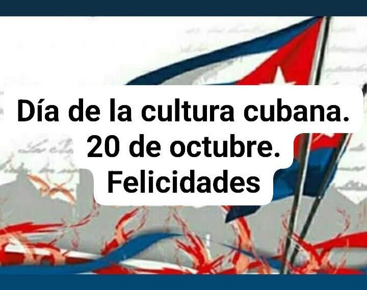 Llegue la felicitación a los trabajadores de la cultura cubana este 20 de octubre en especial a los de #Taguasco en #SanctiSpíritusEnMarcha 
#CubaEsCultura