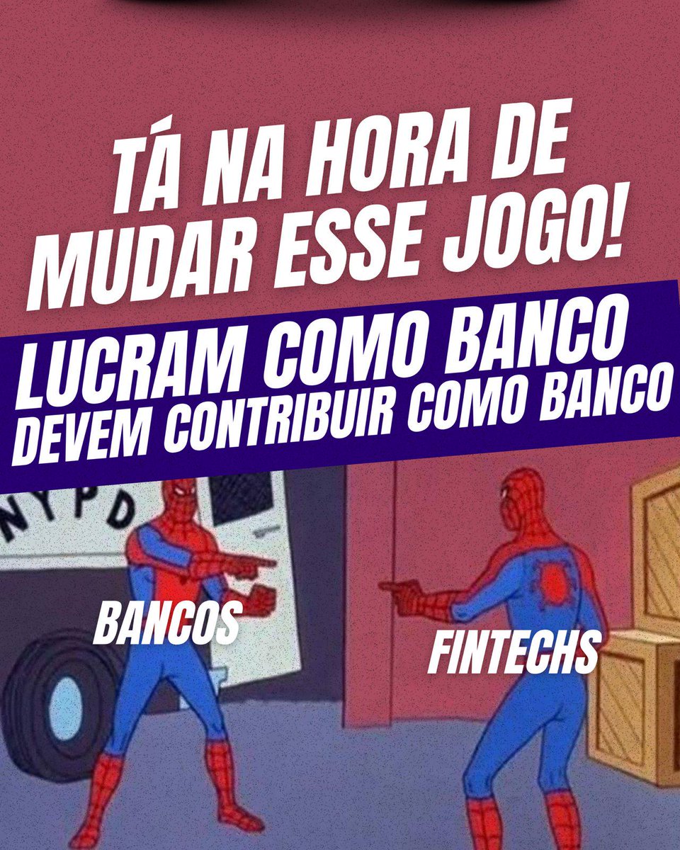 uma revelação
Na verdade, eu e você já sabemos, mas não custa reafirmamos bancos digitais são bancos, né?Na hora d pagar impostos, eles dizem q não para não pagar impostos adequados
É hora de virar esse jogo, pq os lucros dos ricos não podem valer mais do que os nossos direitos
