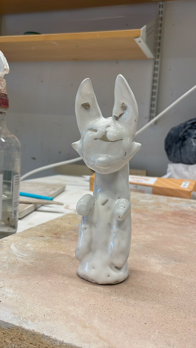fucking up a ceramic glaze when your pre-glaze photos of it suck 😔✊🏼