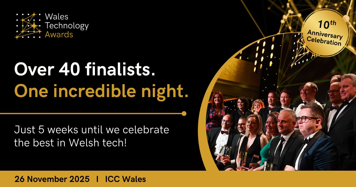 TechnologyConnx's tweet image. 💡10 years of celebrations.
🥂1 incredible night.
🎉And the ultimate after-party to close out @WalesTechWeek!
The #WalesTechnologyAwards return to celebrate the innovators, creators, and changemakers powering Wales’ tech scene.
🎟️ Book your tickets now: loom.ly/B0GRuxs