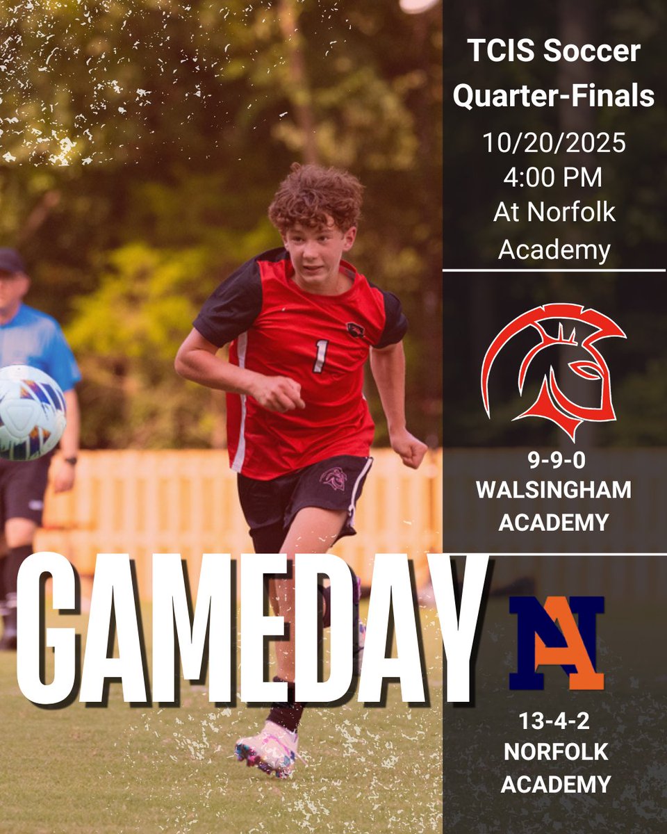 The Trojans Varsity Soccer Team is on the road this afternoon for the first round of the TCIS Tournament!!