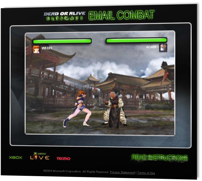 CebCode's tweet image. The first beat 'em up I ever made, DOA Email Combat, an online limited game for Japan, Thailand and China released in early 2004.
RIP: Tomonobu Itagaki