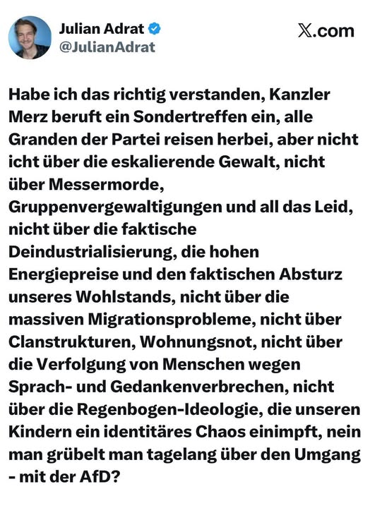 Ein Bild, ein Text der  SONDERKLASSE: .... Der ERBÄRMLICHE
Zustand  der  CDU  auf den Punkt gebracht.
C H A P E A U   !!
👍
