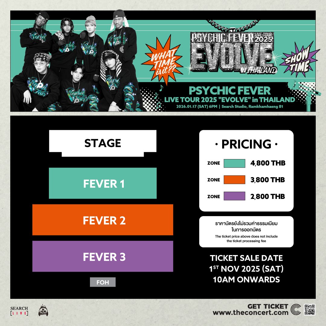 📍 PSYCHIC FEVER LIVE TOUR 2025 "EVOLVE" in THAILAND