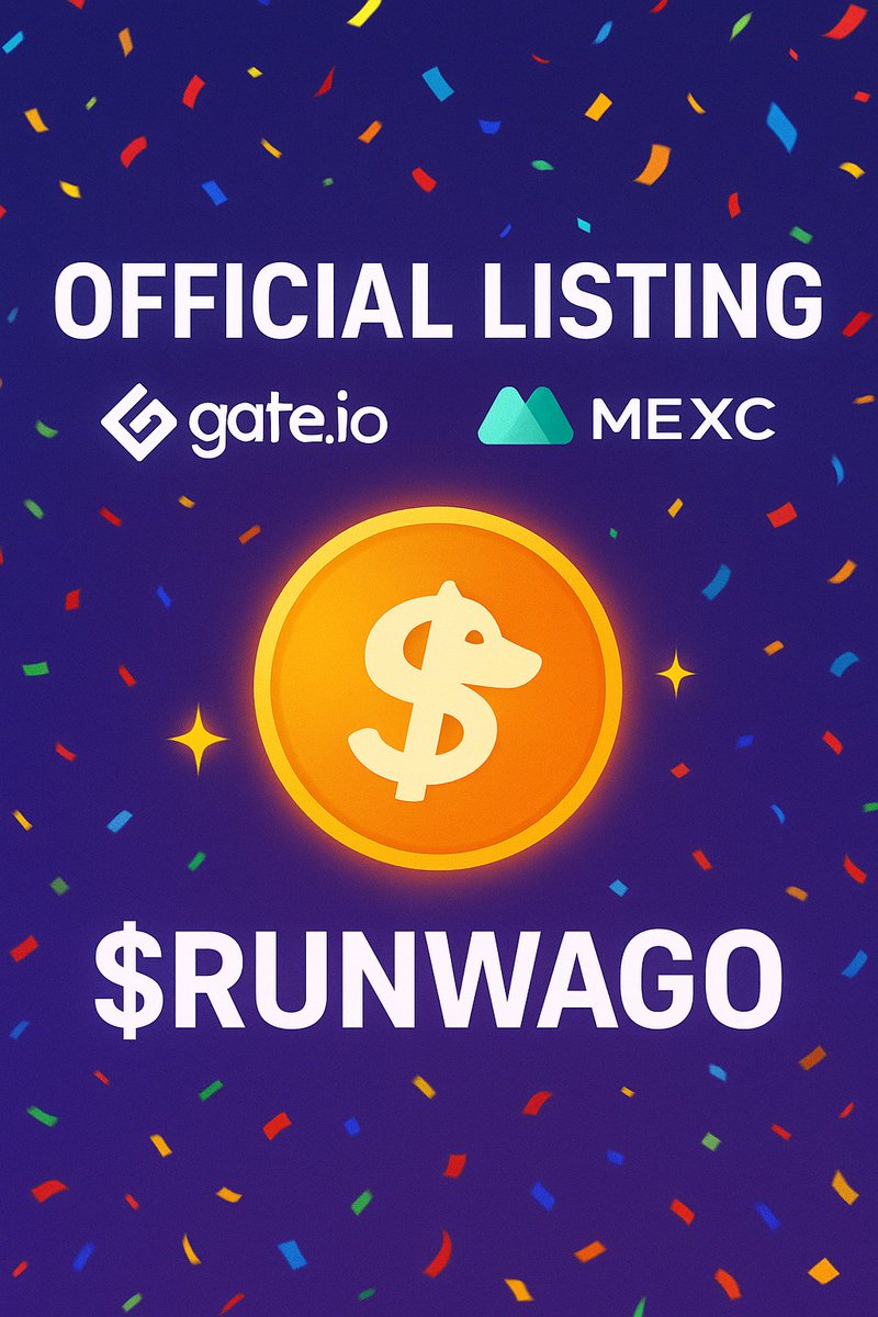 's tweet image. IT'S OFFICIAL!🎉 The$RUNWAGO token is NOW LIVE for trading!

Power up your portfolio and join the movement on: ➡️GATE.IO ➡️MEXC

The future of monetizing your fitness is here. Don't just run, thrive.

#RUNWAGO #CEXListing #Altcoin #Web3